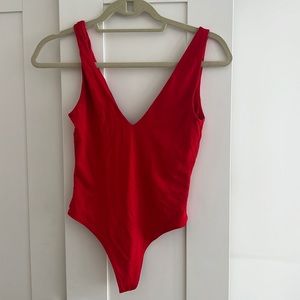 Aritzia Red Bodysuit